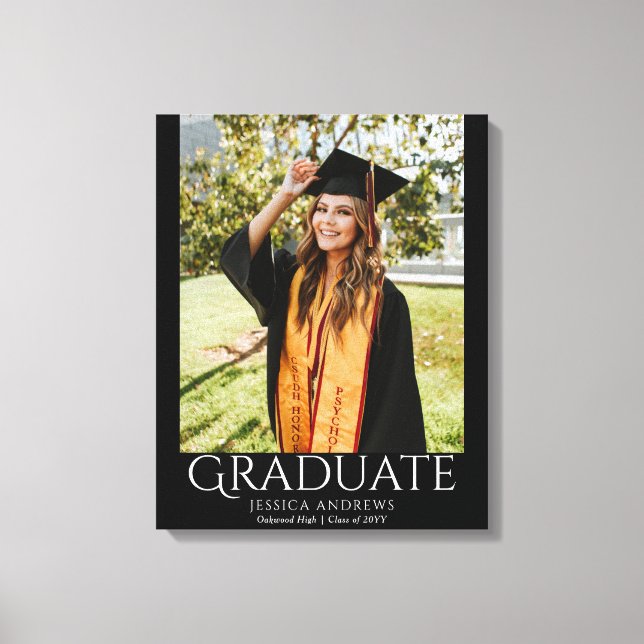 Modern foto Student i Studenten Snyggt Canvastryck (Framsida)