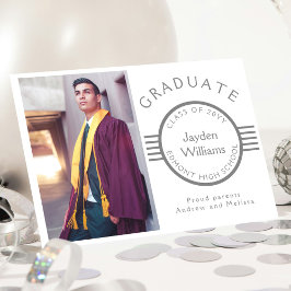 Modern foto Student Silver Rand Studenten Meddelande