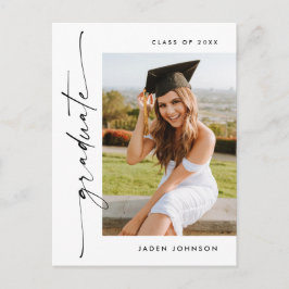 Modern FOTO-Studentfest-inbjudan Vykort