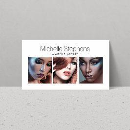 Modern Foto Trio för Makeup Artister, Stylister Visitkort