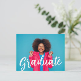 Modern fotoanmälan i Studenten Inbjudan Vykort