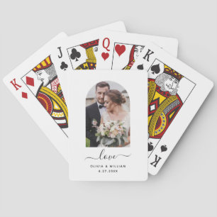 Modern fotobåge Svartvit Kärlek Casinokort