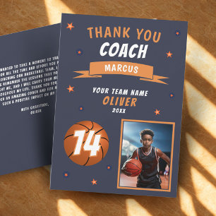 Modern Fotobasketboll Tack Coach-kort Kort
