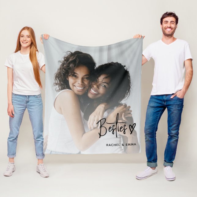 Modern fotoBesties Best Friends Fleece Blanket (På plats)