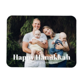 Modern fotobild anpassad text Hanukkah Magnet