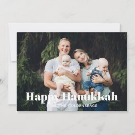Modern fotobilds bild anpassningsbar-text Hanukkah Julkort
