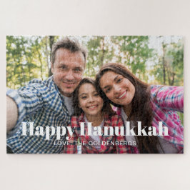 Modern fotobilds bild anpassningsbar-text Hanukkah Pussel