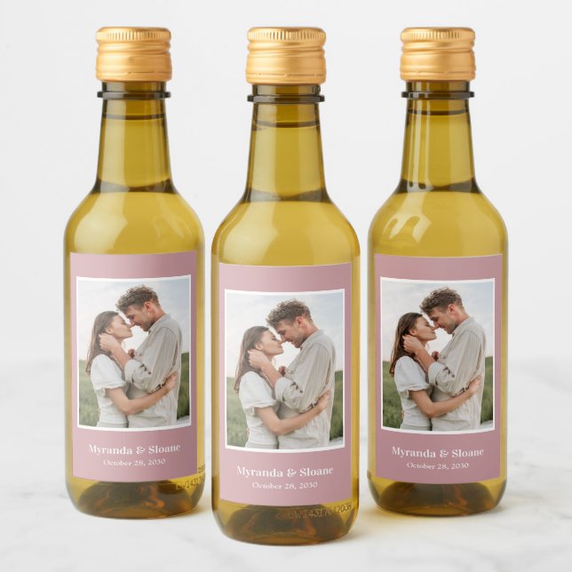 Modern Fotobryllop Vinetikett (Flaskor)