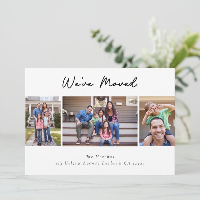 Modern fotobyte av Vi har flyttat i Adress Meddelande (Stående Fram)