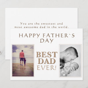 Modern Fotocollage Bästa Pappa Någonsin Fars Dag C Kort