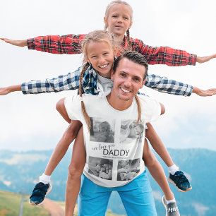 Modern Fotocollage Vi älskar dig Pappa T Shirt