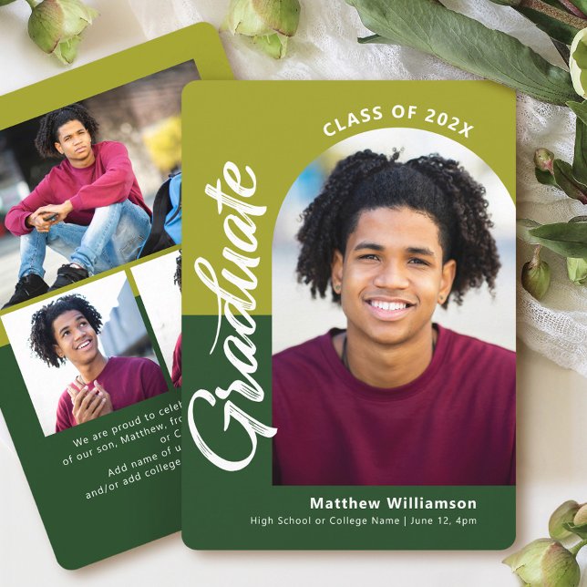 Modern fotofet fet stil i Studenten 4, grönt Meddelande (Skapare uppladdad)