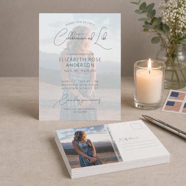 Modern Fotofirande för Livsinbjudan Vykort (Skapare uppladdad)