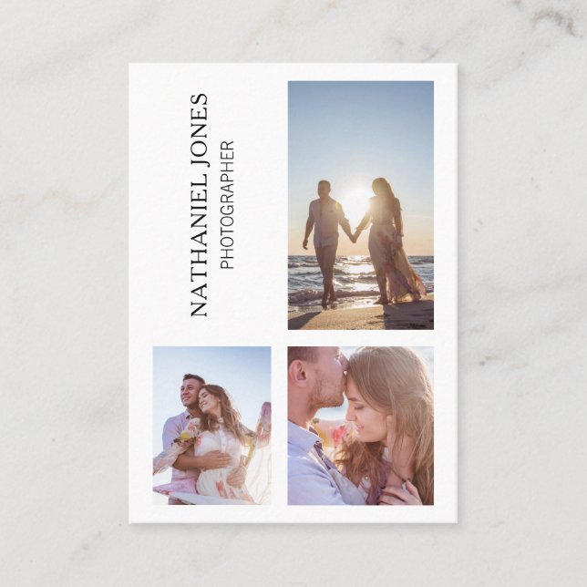 Modern fotofotografi för fotoinsamling visitkort (Framsida)