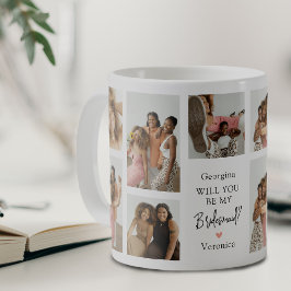 Modern Fotogalleria Vill du vara min brudtärna? Kaffemugg