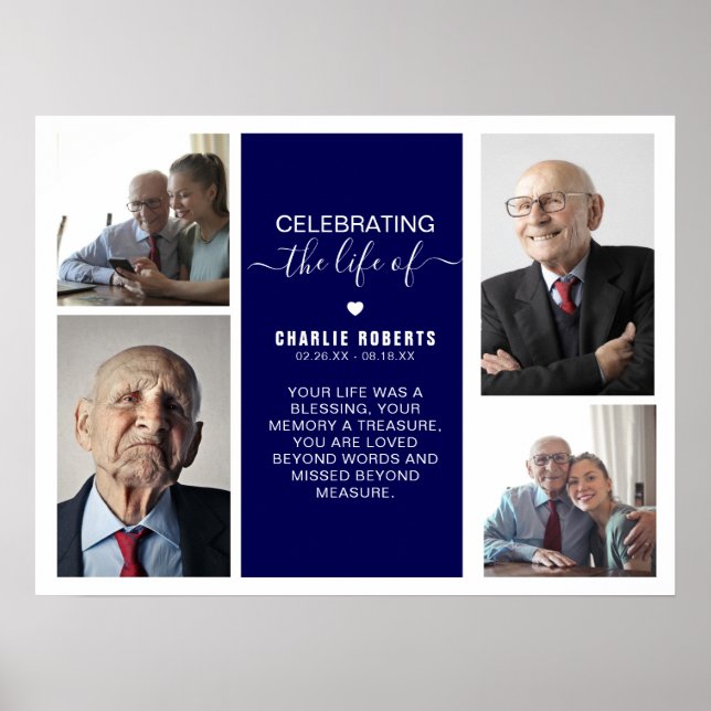 Modern fotogalleriminnesmärke | Begravning Poster (Framsidan)