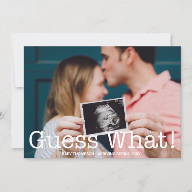 Modern fotogissning! Meddelande om gravid (Framsida)