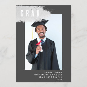 Modern fotoGRAD för GRÅTT GRÅTT STÄNK Studenten Meddelande
