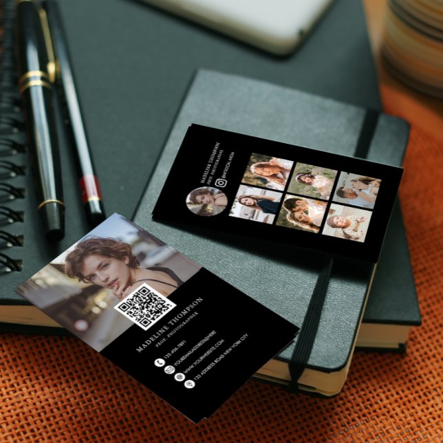 Modern fotograf för svart och vitt foto visitkort (Skapare uppladdad)