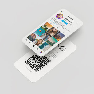 Modern fotograf Instagram Grid Visitkort