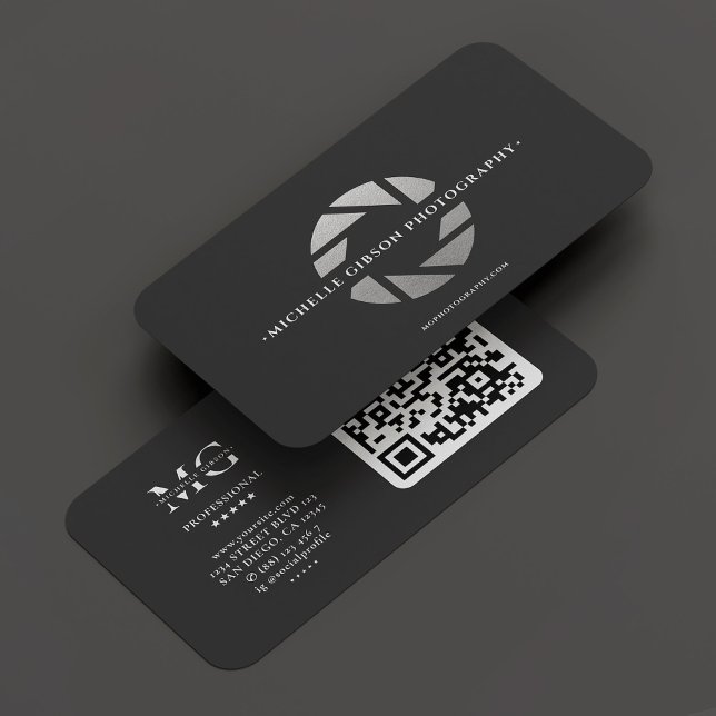 Modern fotograf Monogram Black Silver-kamera Visitkort (Modern Photographer Monogram Black Silver Camera Business Card
☆★
☆★
☆★
☆★
☆★
(35664)
 | 
)