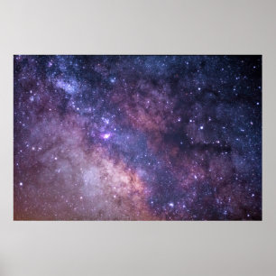Modern fotografi av nattstjärnor i Himlar Poster