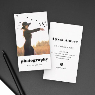 Modern fotografi av Trendiget Mode typografi Visitkort