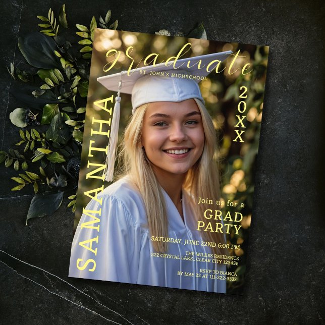 Modern Fotografi Design För Avslutningsfest Inbjudningar (Skapare uppladdad)