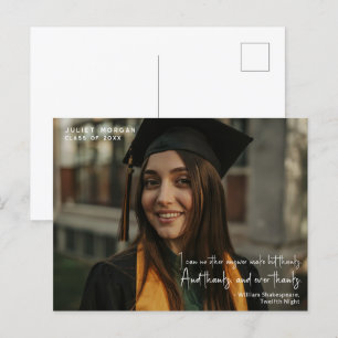 Modern Fotografi Examens Tacksamhetscitat Vykort