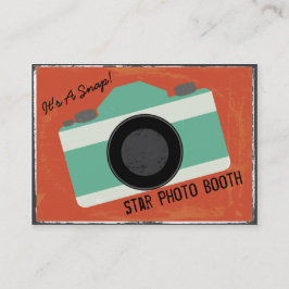Modern fotografi för bås för vintagekamerafoto visitkort