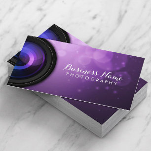 Modern fotografi för Lila i elegant Visitkort