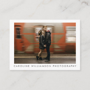 Modern Fotografi Företag Stor Foto Stilig Visitkort