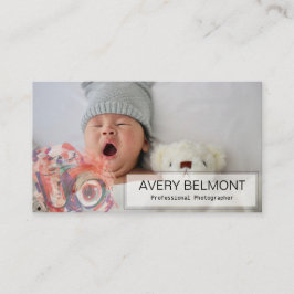 Modern fotografi med kameraillustration visitkort