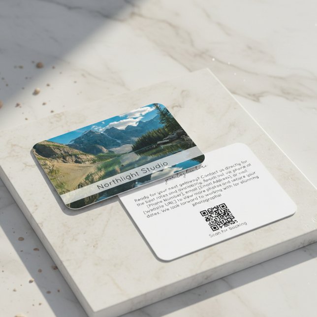 Modern Fotografi QR-kod Kamera Fotograf Visitkort (Skapare uppladdad)