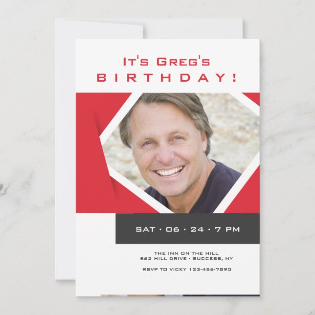 Modern fotoinbjudan inbjudningar (Framsida)