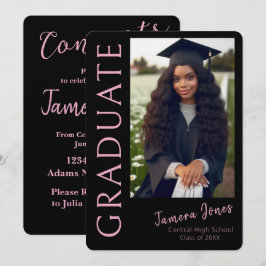 Modern fotoinbjudan till Studenten Inbjudningar