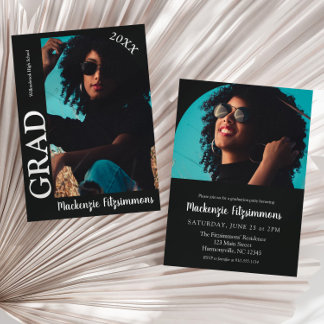 Modern fotoinbjudan till Studenten Inbjudningar