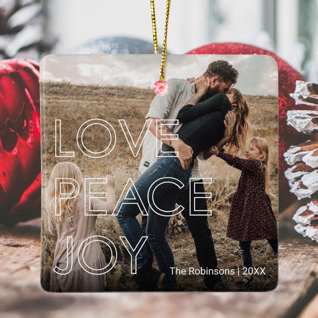 Modern fotojul julgransprydnad keramik (Skapare uppladdad)