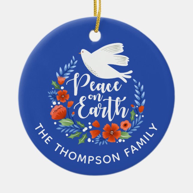 Modern fotojul - prydnadsföremål julgransprydnad keramik (Framsidan)