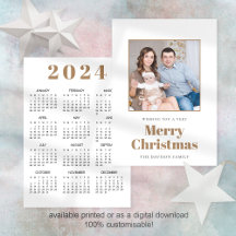 Modern fotokalender 2024 God jul