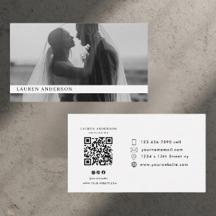 Modern fotokod med QR-Affärskort Visitkort