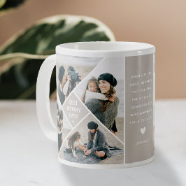 Modern fotokollage 'Bästa MAMMA någonsin' Kaffemugg