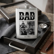 Modern Fotokollage Bästa Pappa Någonsin - Flaske