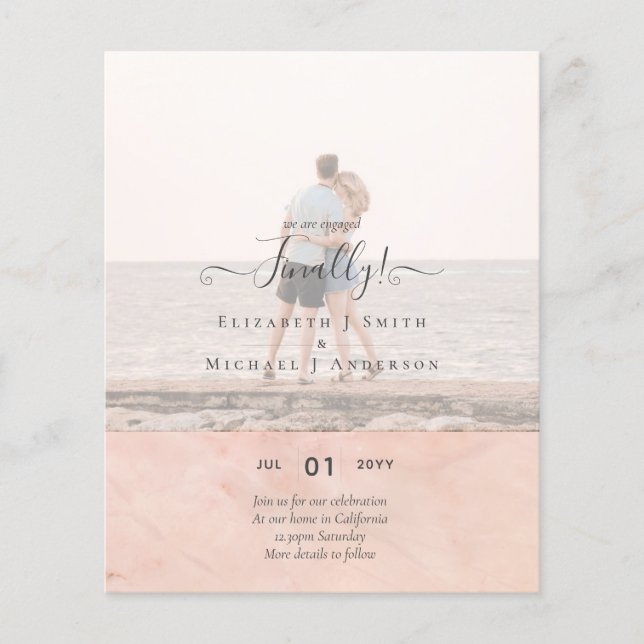 Modern Fotokollage BORGFÖRLÄGGNING Festsedel Flygblad (Framsidan)