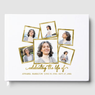 Modern fotokollage eller Funeral Gästböcker