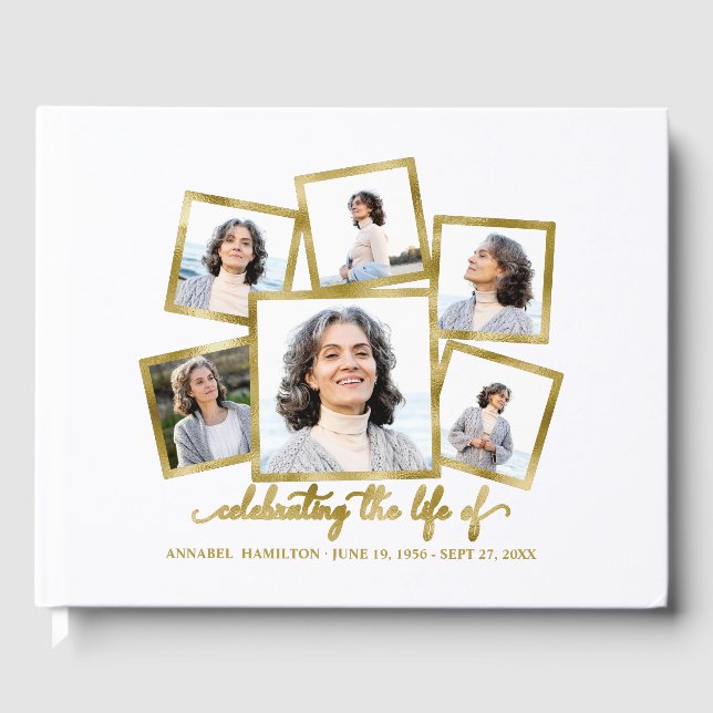 Modern fotokollage eller Funeral Gästböcker (Framsida)