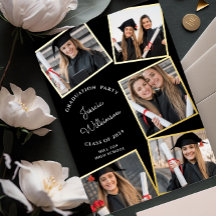 Modern fotokollage examensfest