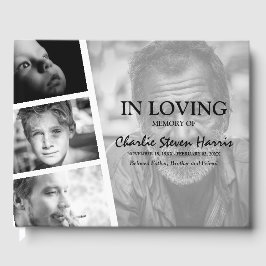 Modern fotokollage Funeral Gästböcker