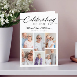 Modern fotokollage Funeral Memorial Program