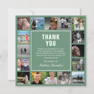 Modern fotokollage Funeral Sympathy Tack Kort